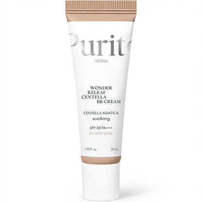 PURITO WONDER RELEAF CENTELLA SPF 30 PA +++ 21 LIGHT BEIGE CENTELA ASIATICA SOOTHING  30 ML