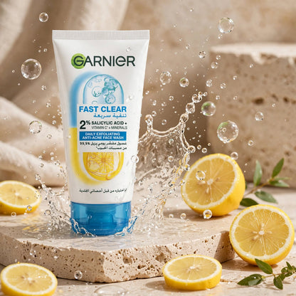 Garnier Fast Clear Facial Cleanser with Vitamins & Minerals 150ml