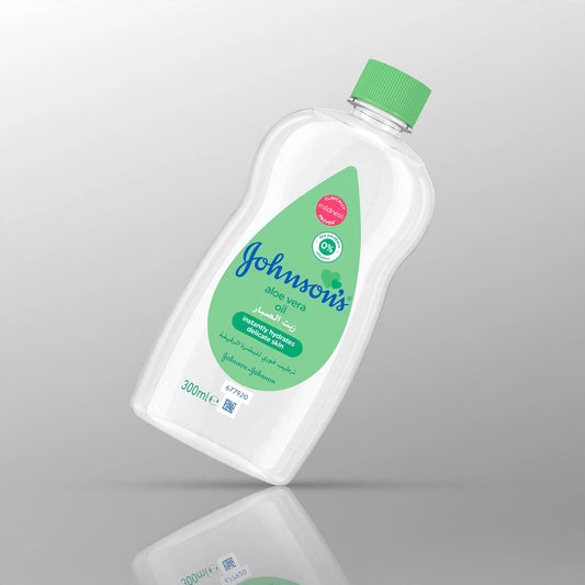 Jhonsons aloe vera oil instanly hydrates delicate skin 300 ml