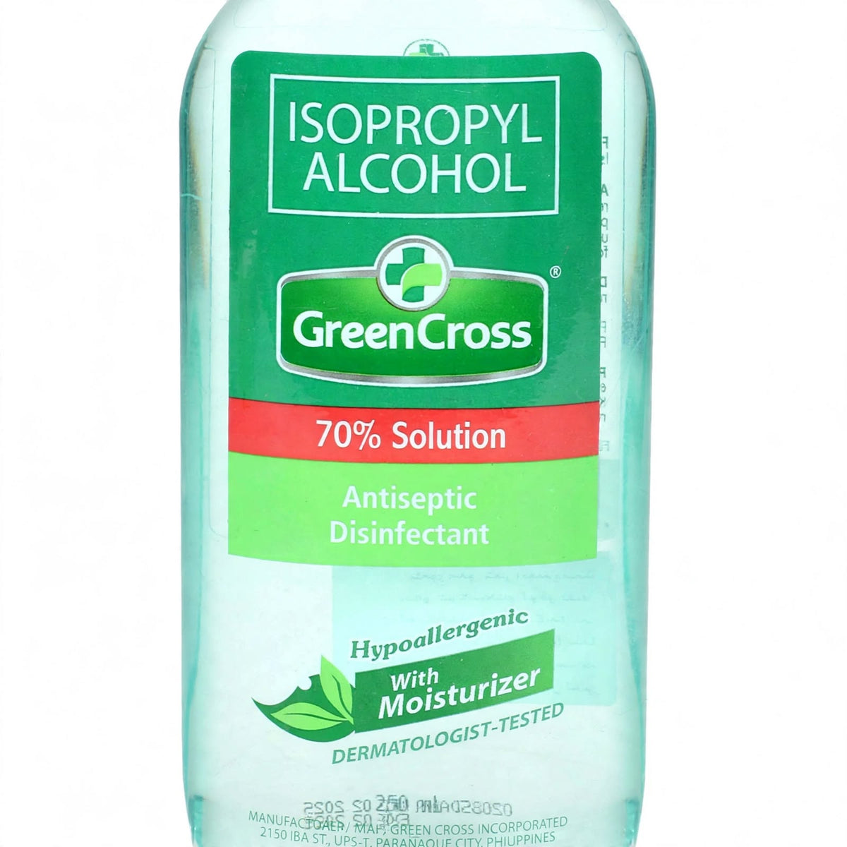 Green Cross 70% Isopropyl Alcohol Solution with Moisturizer 250ml