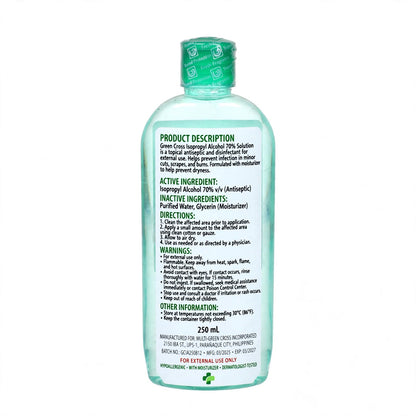 Green Cross Isopropyl Alcohol 70% Disinfectant Solution 250ml