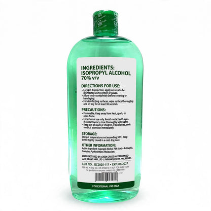 Green Cross Isopropyl Alcohol 70% Disinfectant Solution 500ml