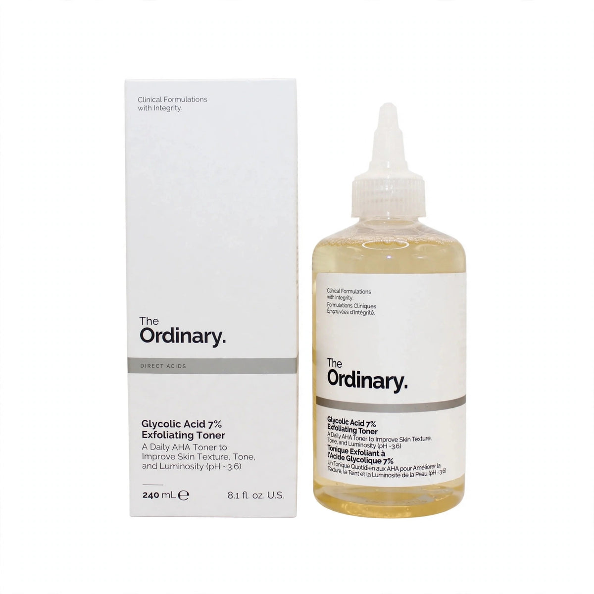 THE ORIDINARY DIRECT ACIDS GLYCOLIC ACID 7% EXFOLIATING TONER 240 ML