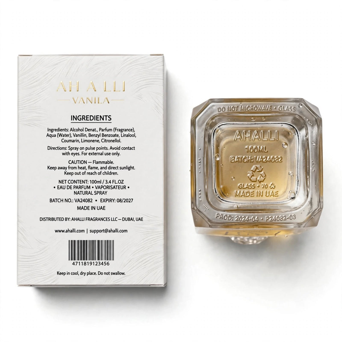 Inspiration Ahalli Vanilla Eau de Parfum Vaporisateur 100ml