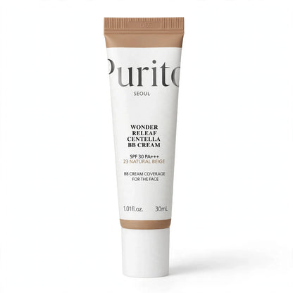 PURITO WONDER RELEAF CENTELLA SPF 30 PA +++ 23 NATURAL BEIGE BB CREAM COVERAGE FOR THE FACE 30 ML