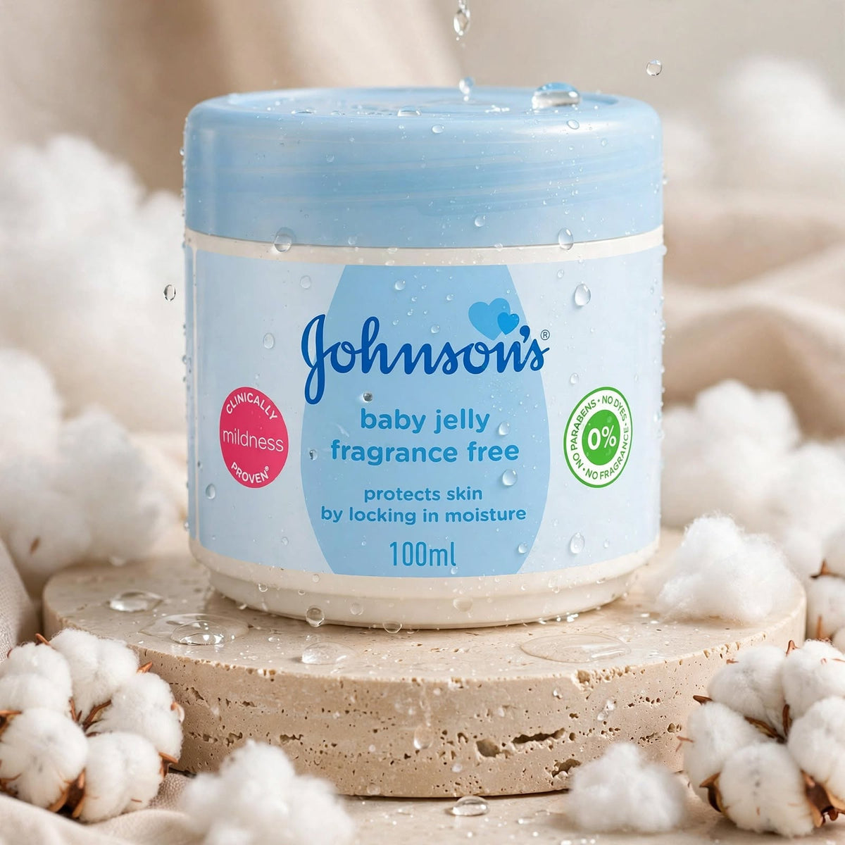 Johnson’s Baby Jelly 100ml Fragrance-Free Packaging