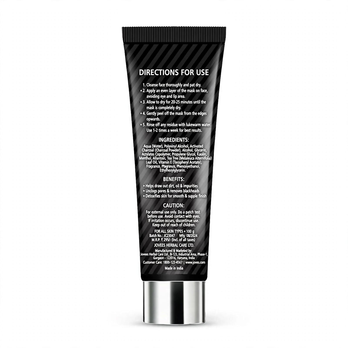 Jovees Herbal Charcoal Detoxifying Mask for Smooth Skin 100g