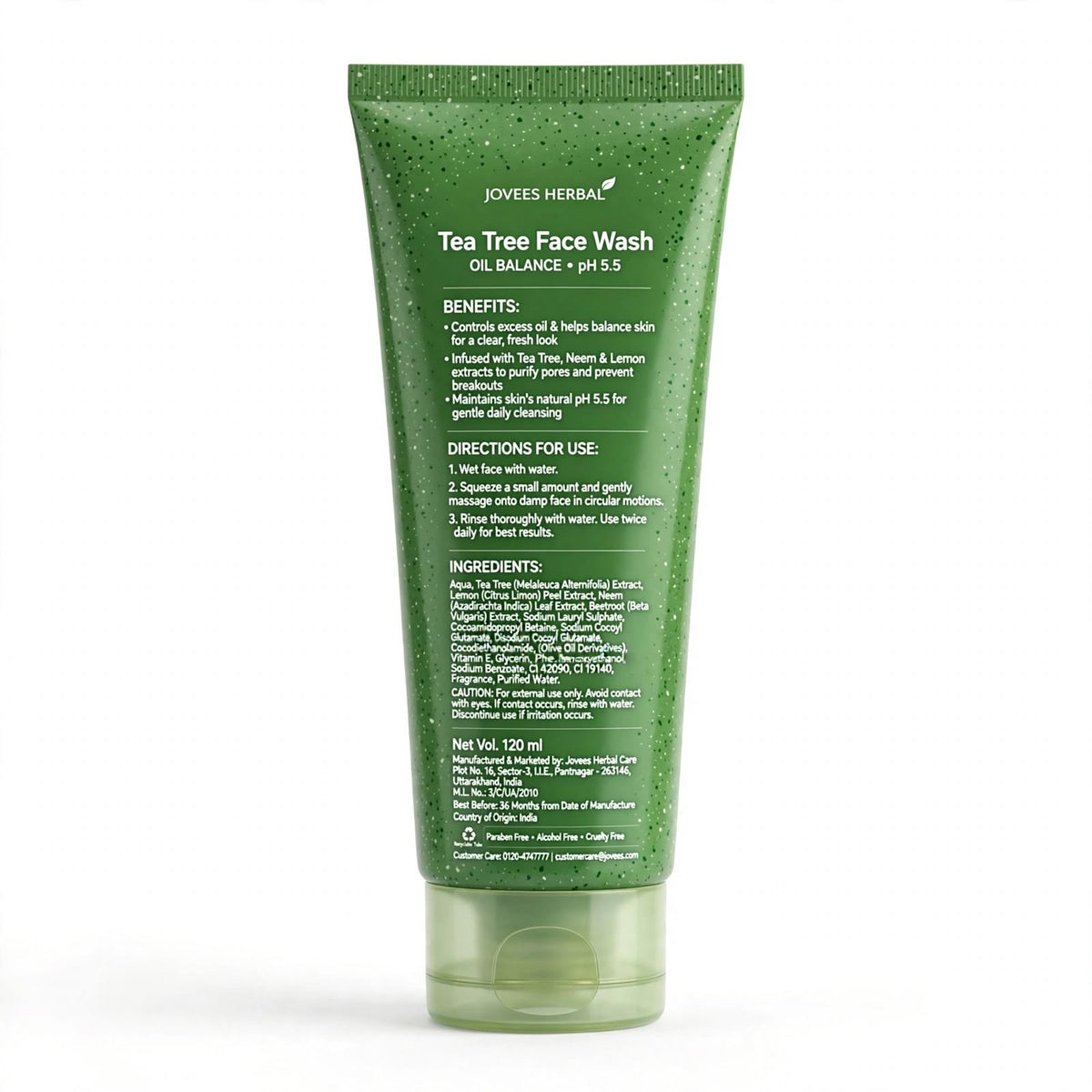 Jovees Herbal Tea Tree Oil Balance Face Wash 120ml