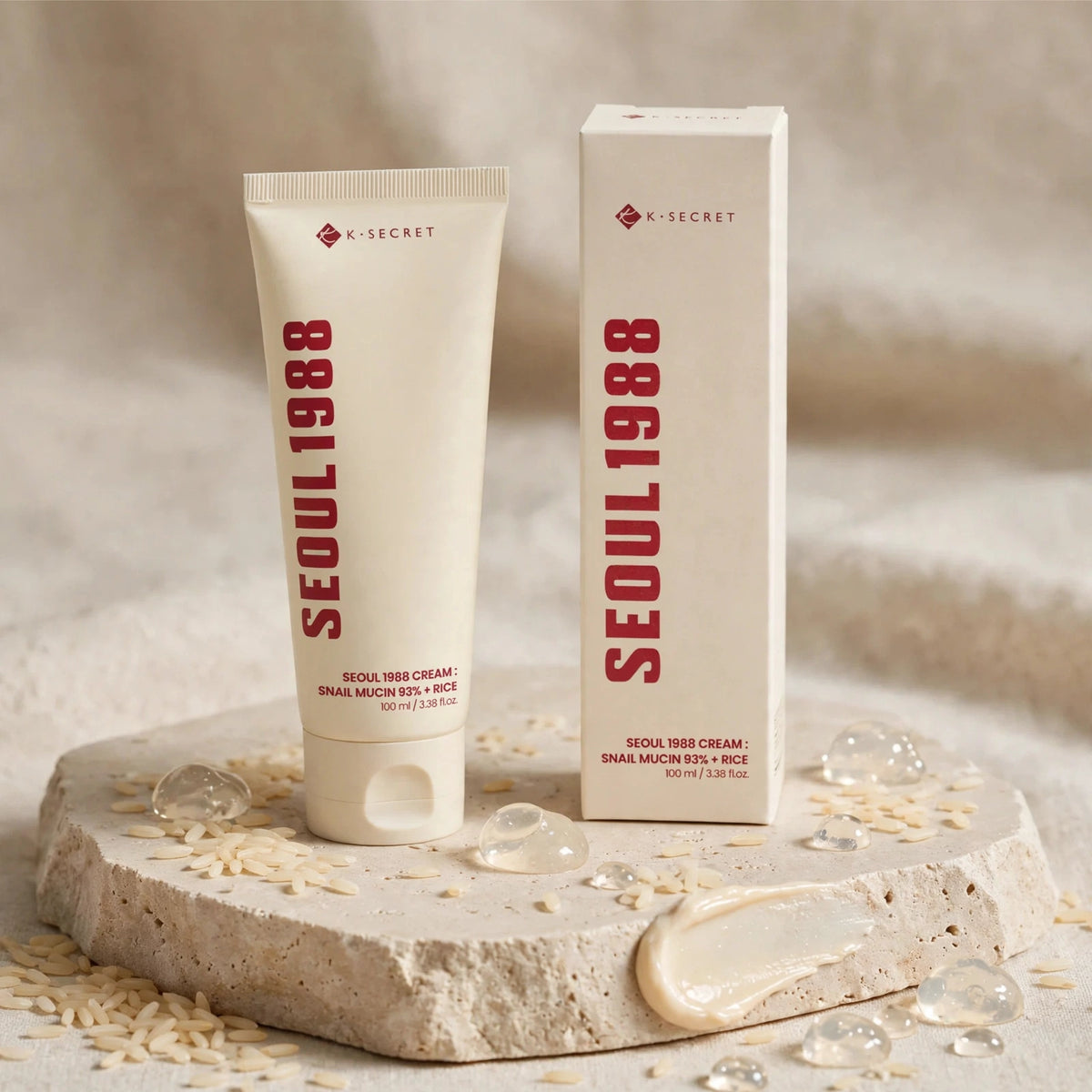 K-SECRET Seoul 1988 Snail Mucin Rice Facial Cream 100ml
