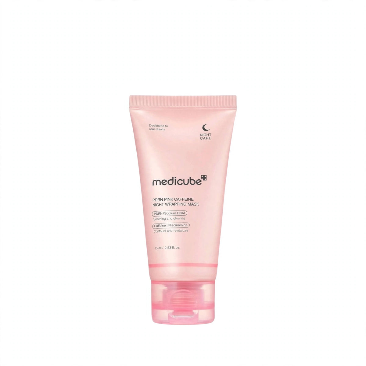 MEDICUBE PDRN PINK CAFFEINE NIGHT WRAPPING MASK PDRN (SODIUM DNA ) CAFFEINE NIACINAMIDE 75 ML