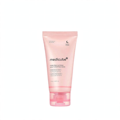 MEDICUBE PDRN PINK CAFFEINE NIGHT WRAPPING MASK PDRN (SODIUM DNA ) CAFFEINE NIACINAMIDE 75 ML
