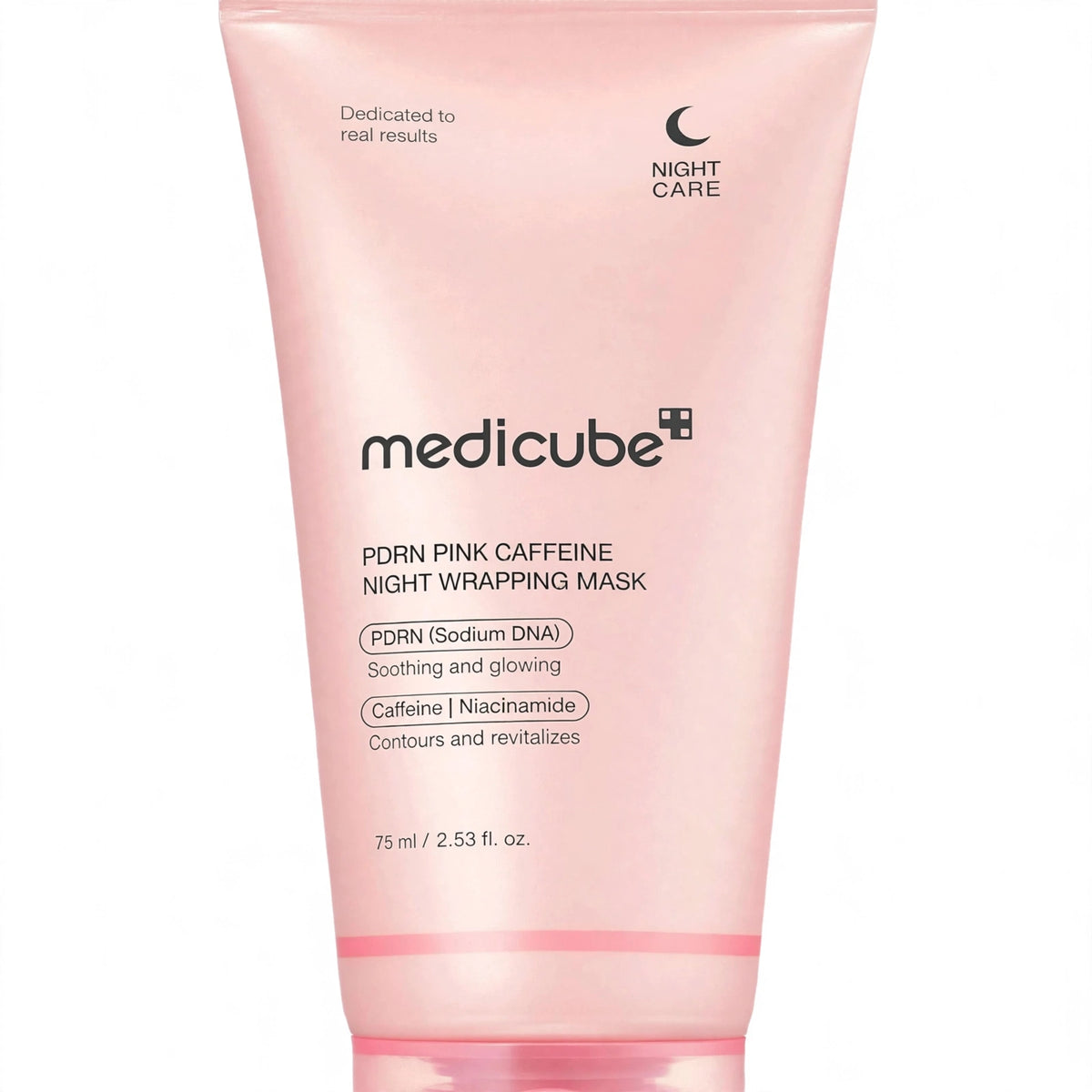 MEDICUBE PDRN PINK CAFFEINE NIGHT WRAPPING MASK PDRN (SODIUM DNA ) CAFFEINE NIACINAMIDE 75 ML