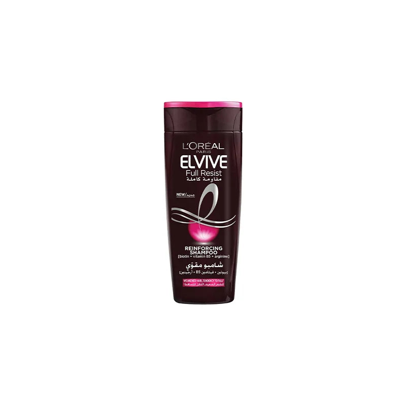 L'Oreal Elvive Full Resist Reinforcing Shampoo with Vitamin B5, Biotin & Arginine for Weakened Hair, 200ml