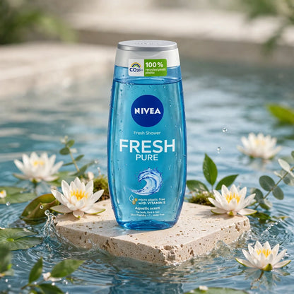 NIVEA Fresh Pure Aquatic Scent Body Wash 250ml