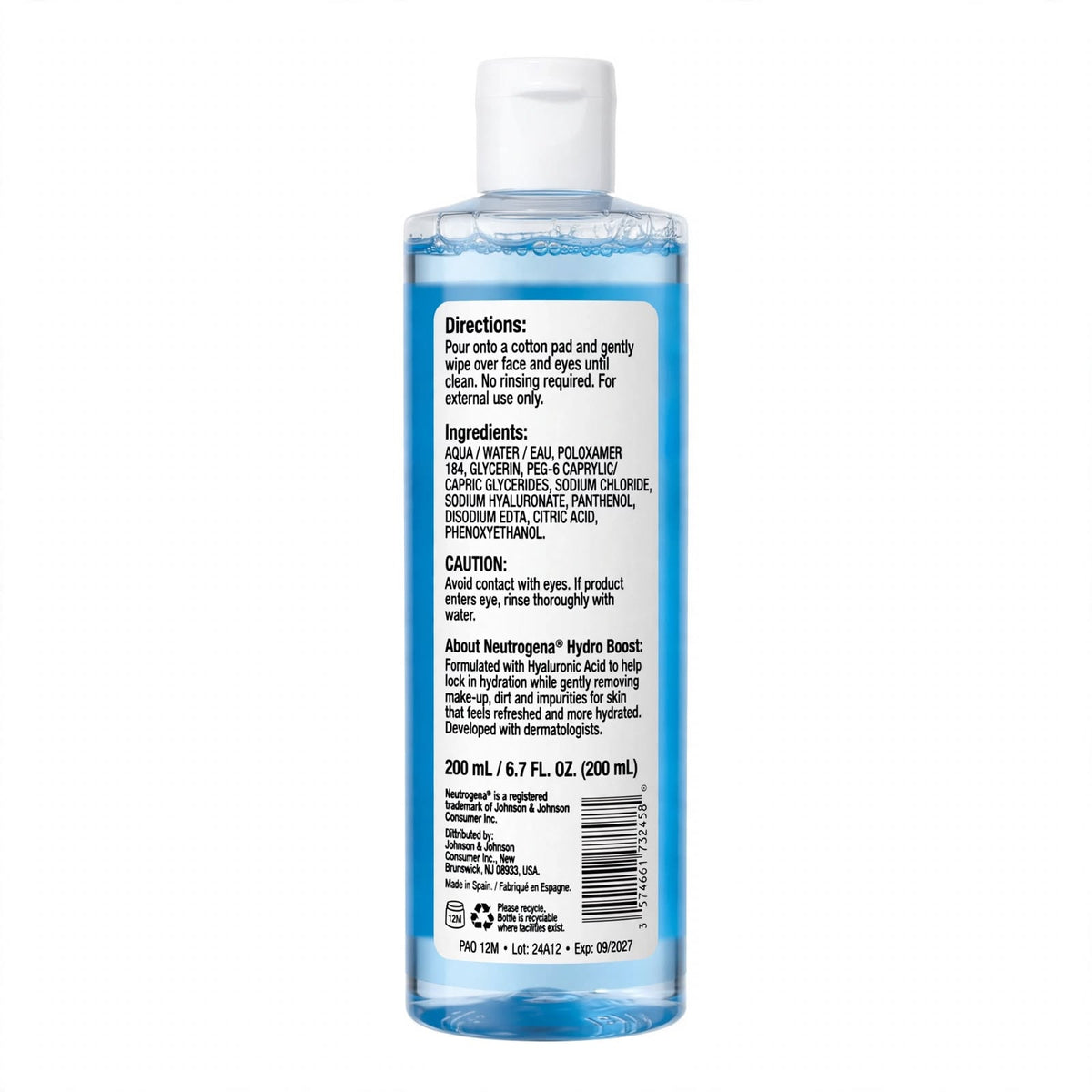 Neutrogena Hydro Boost Triple Micellar Cleansing Water 400ml