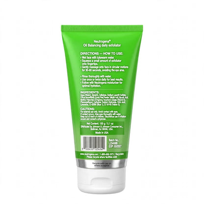 Neutrogena Oil Balancing Exfoliating Face Wash Lime 150ml