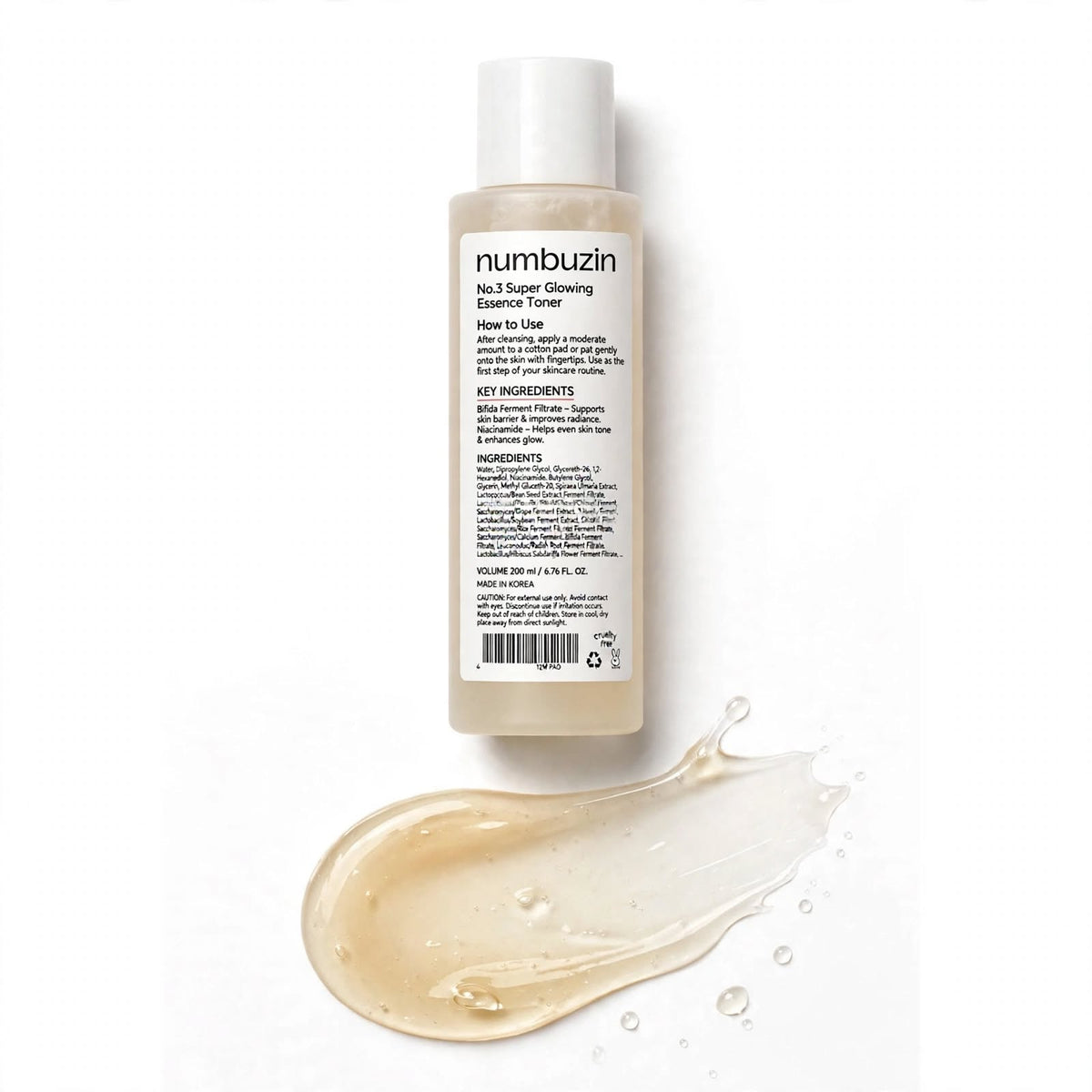 Numbuzin No.3 Bifida Ferment Essence Toner 200ml