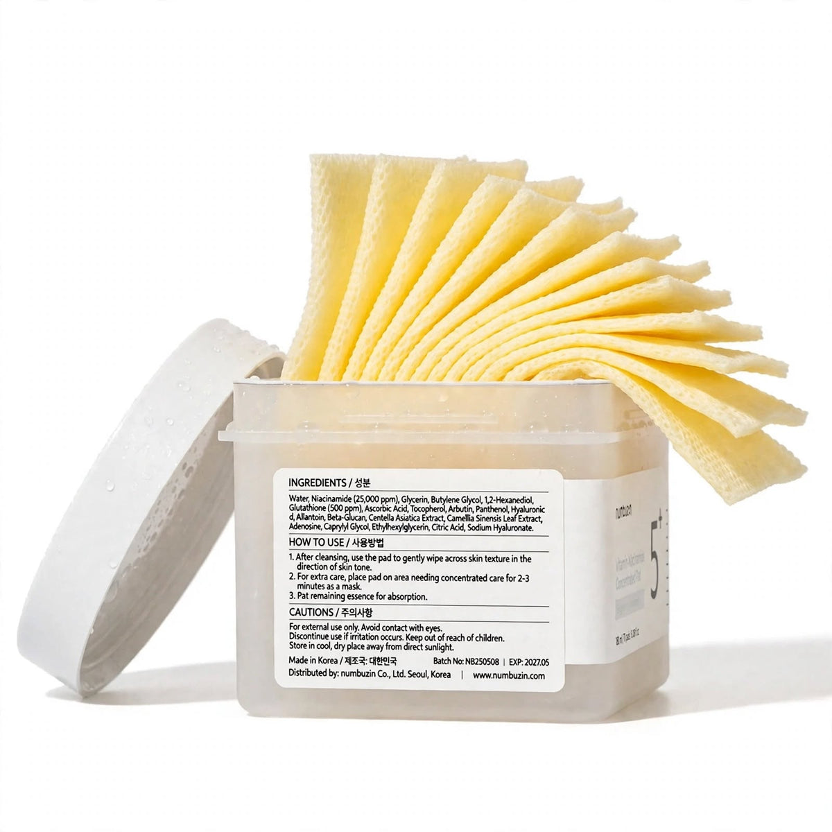 Numbuzin No.5 Vitamin Niacinamide Antioxidant Pads 180ml