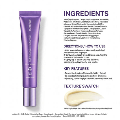 Numbuzin NAD+ Retinal Peptide Eye Cream 20ml