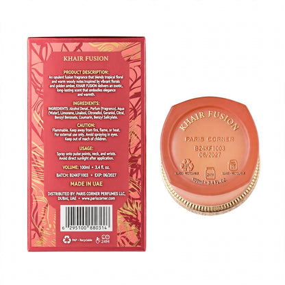 Paris Corner Khair Fusion Eau de Parfum 100ml Perfume Bottle