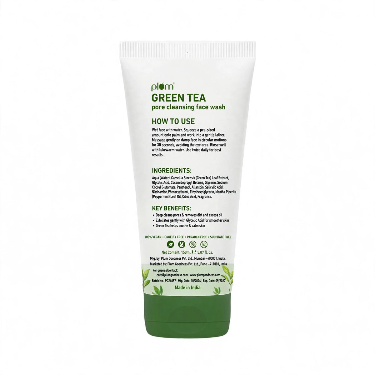 Plum Green Tea Pore Cleansing Facial Wash 150ml