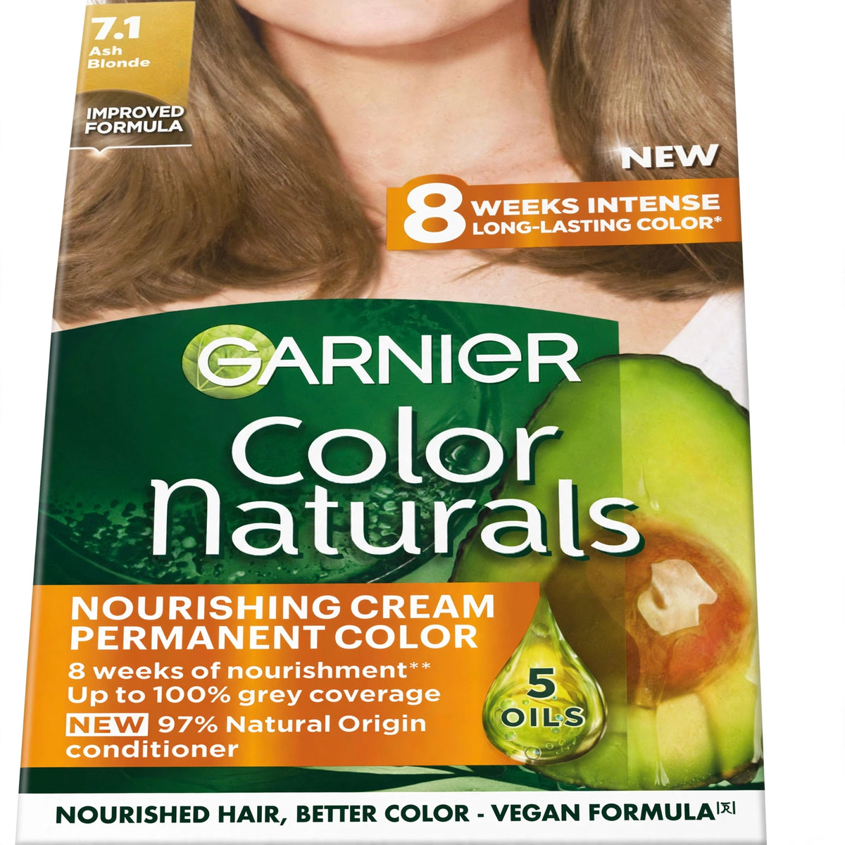 Garnier Natural Hair Color Ash Blonde 7.1