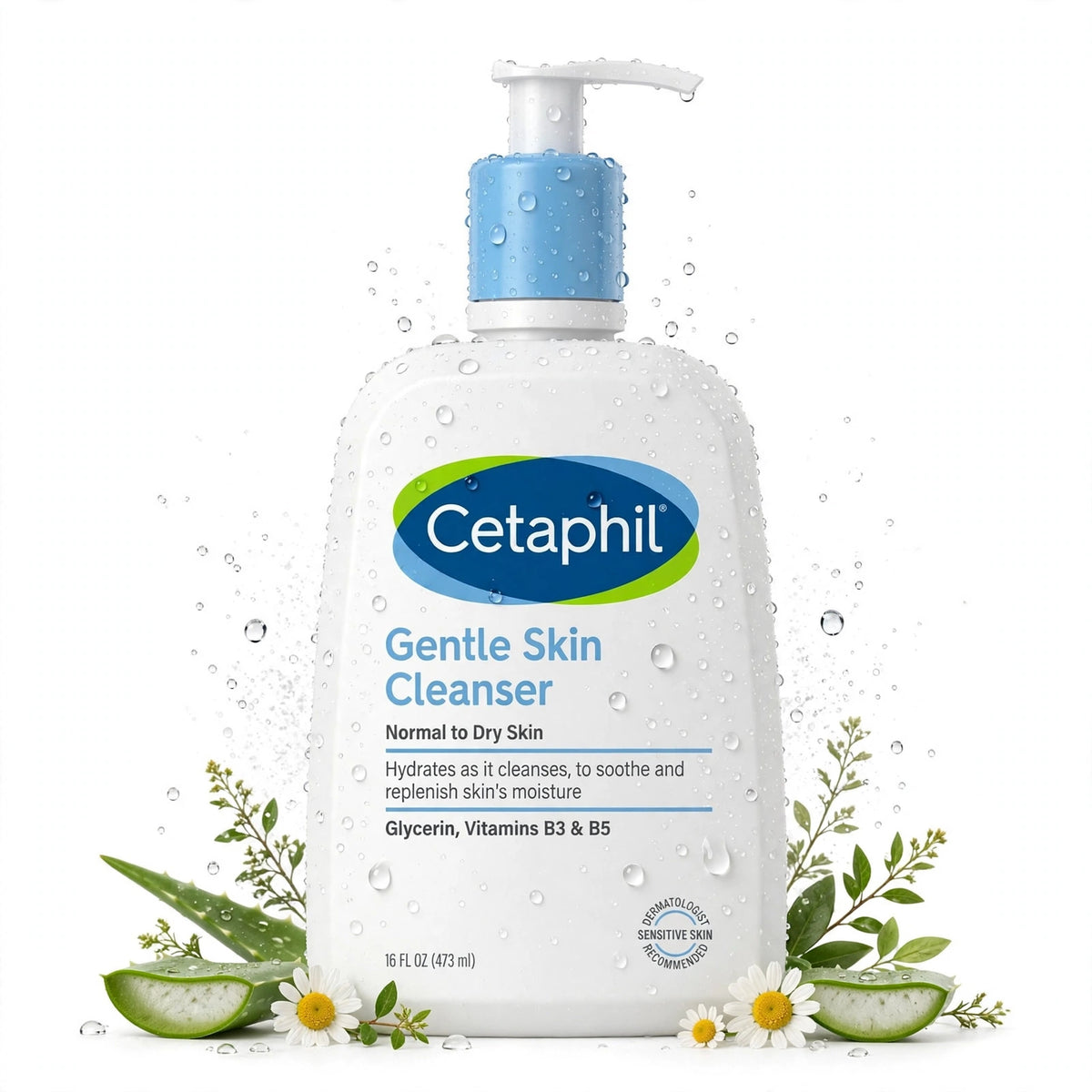 Cetaphil Gentle Skin Cleanser Normal To Dry Skin Vitamin B3&B5 473Ml