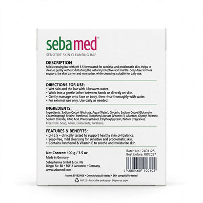 Sebamed Sensitive Skin Gentle Cleansing Bar 100g