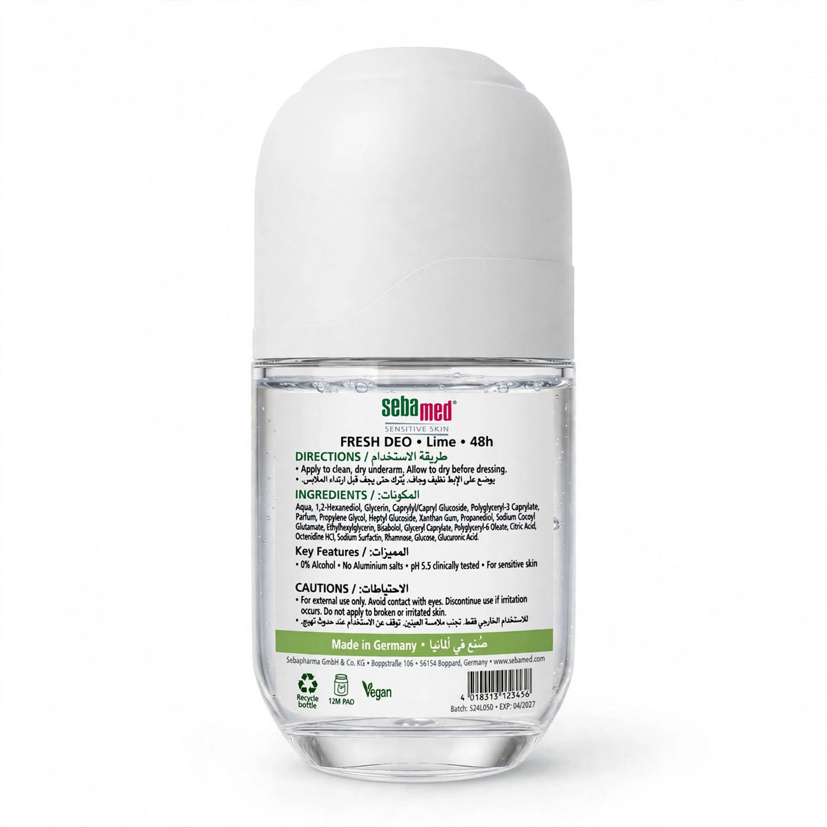Sebamed Sensitive Skin Lime Deo Roll-On 50ml