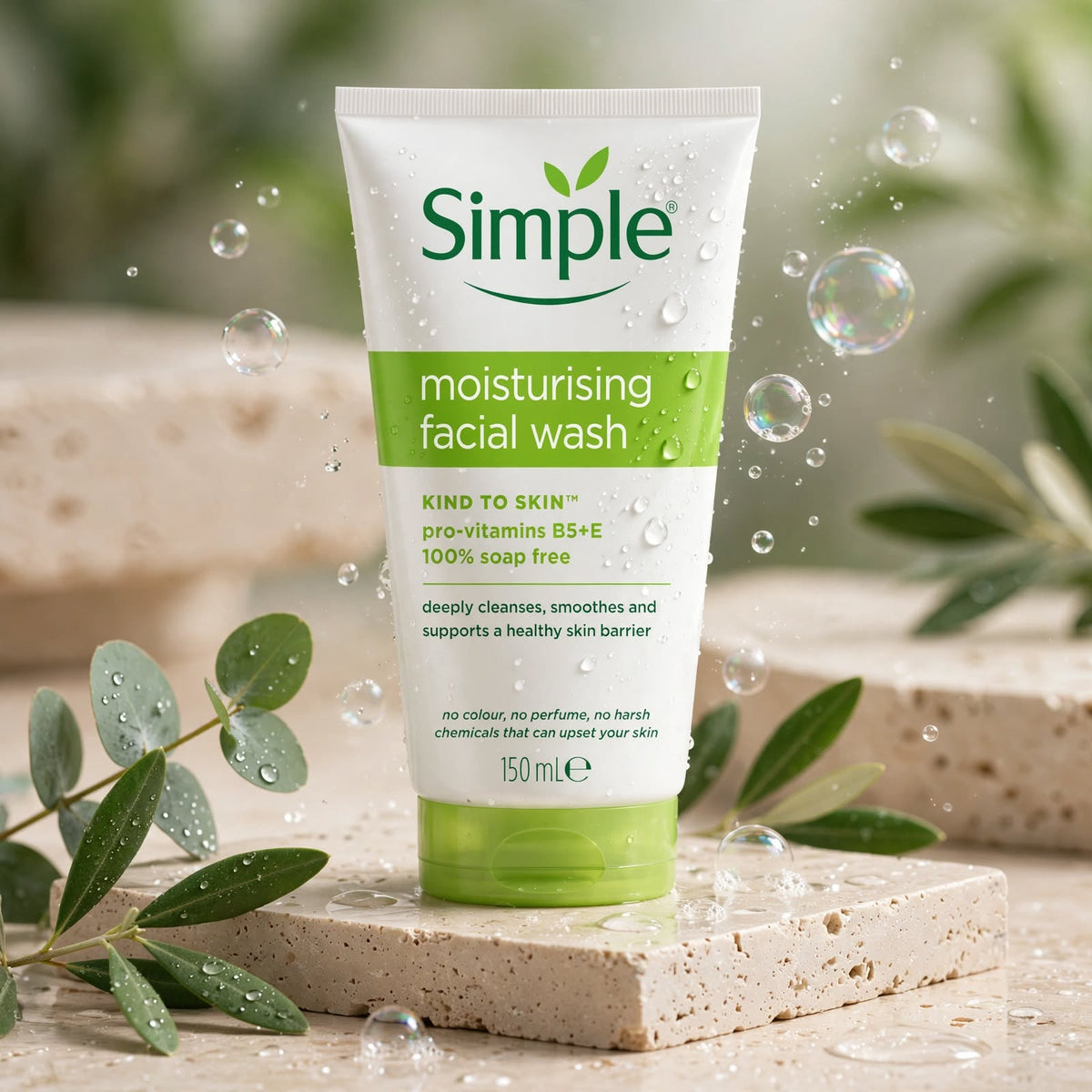 Simple Kind to Skin Soap-Free Facial Cleanser with Vitamins B5 & E
