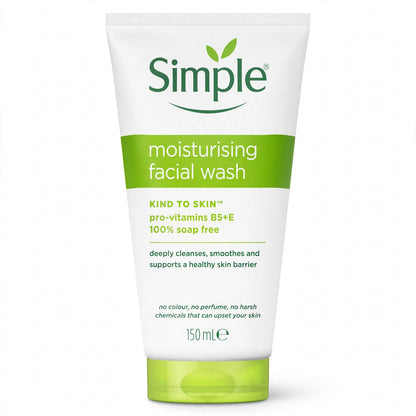 Simple Kind to Skin Moisturising Facial Wash Pro-Vitamin B5 Vitamin E