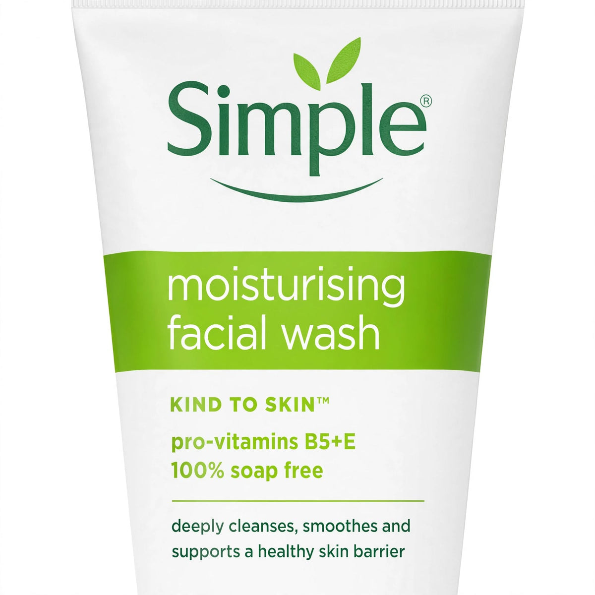 Simple Moisturising Face Wash Soap-Free with Vitamin B5 & E