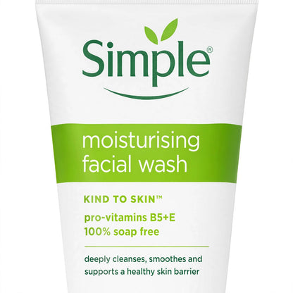 Simple Moisturising Face Wash Soap-Free with Vitamin B5 & E