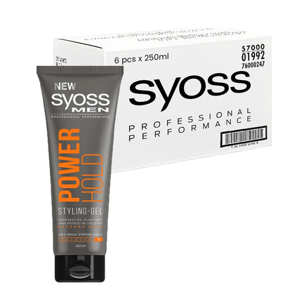 SYOSS MEN STYLING GEL-POWER HOLD 250ML