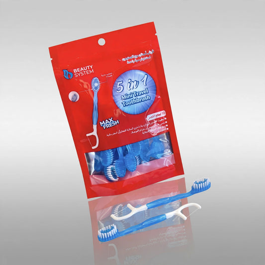 BEAUTY SYSTEM 5 IN 1 MINI TRAVEL TOOTH BRUSH