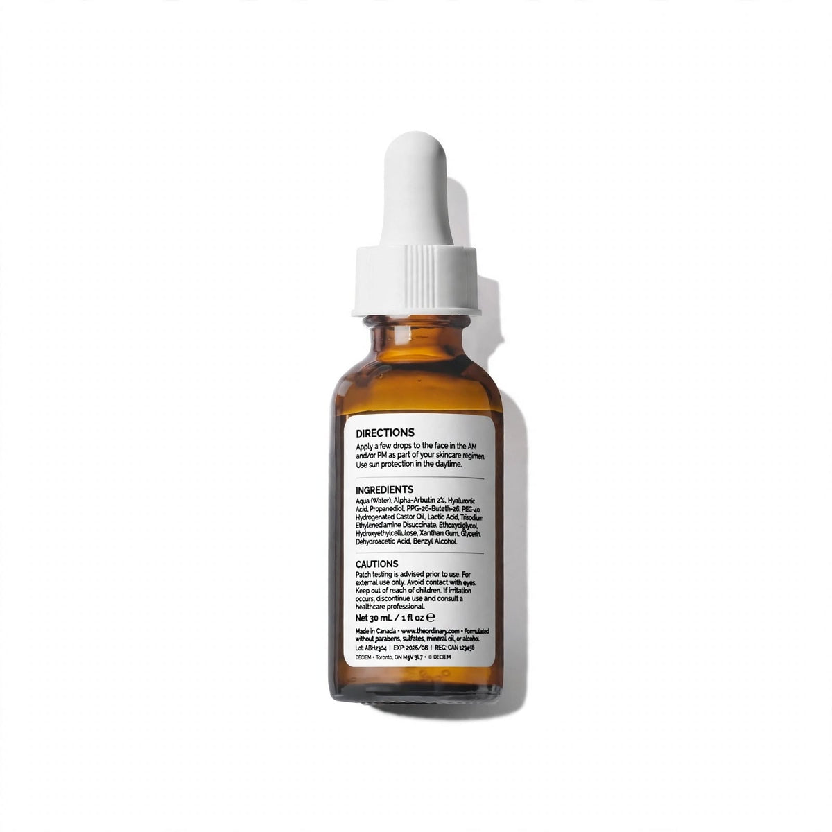 The Ordinary Alpha Arbutin 2% + HA Facial Serum Bottle 30ml