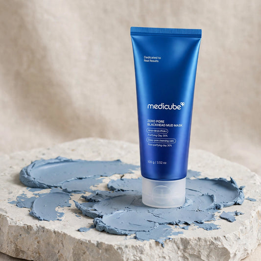 MEDICUBE ZERO PORE BLACKHEAD MUD MASK AHA+ BHA+ PHA+ PORE PURIFYING CLAY 30 %100 ML