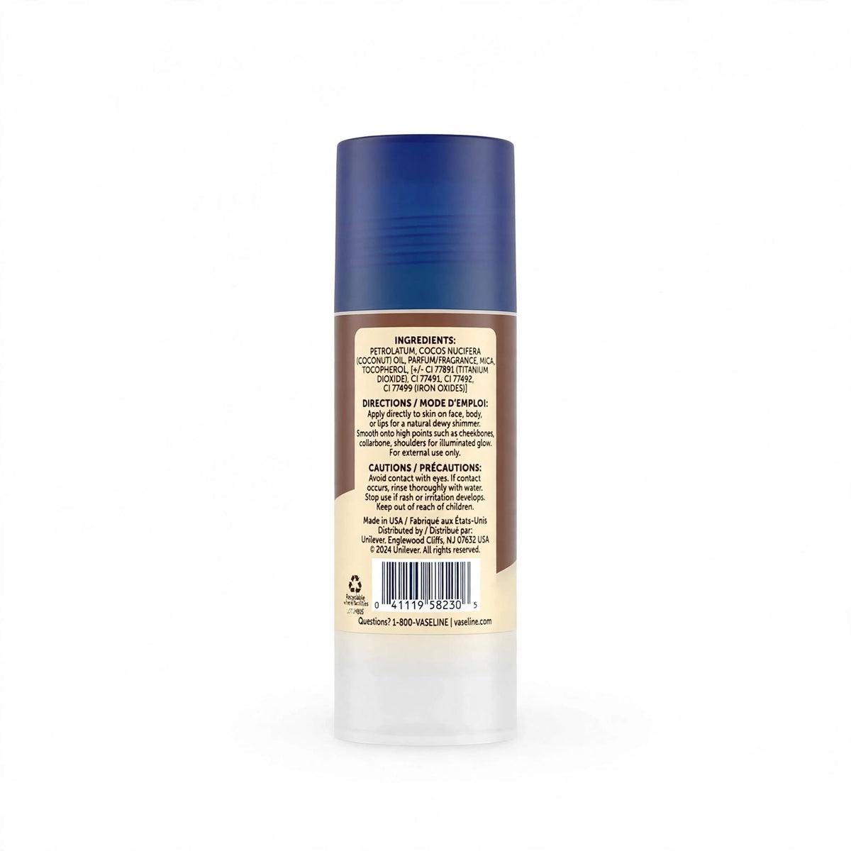 Vaseline Healing Jelly Cocoa Shimmer Body Balm Stick 40g