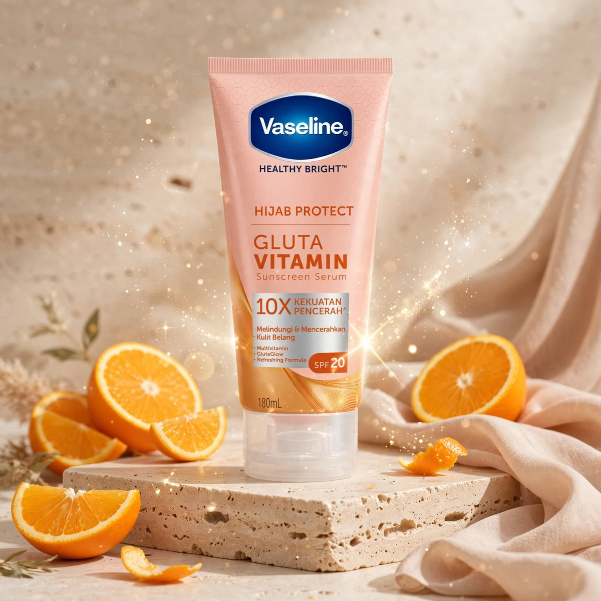Vaseline Healthy Bright Hijab Protect Body Serum SPF 20 180ml