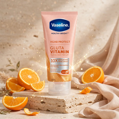 Vaseline Healthy Bright Hijab Protect Body Serum SPF 20 180ml