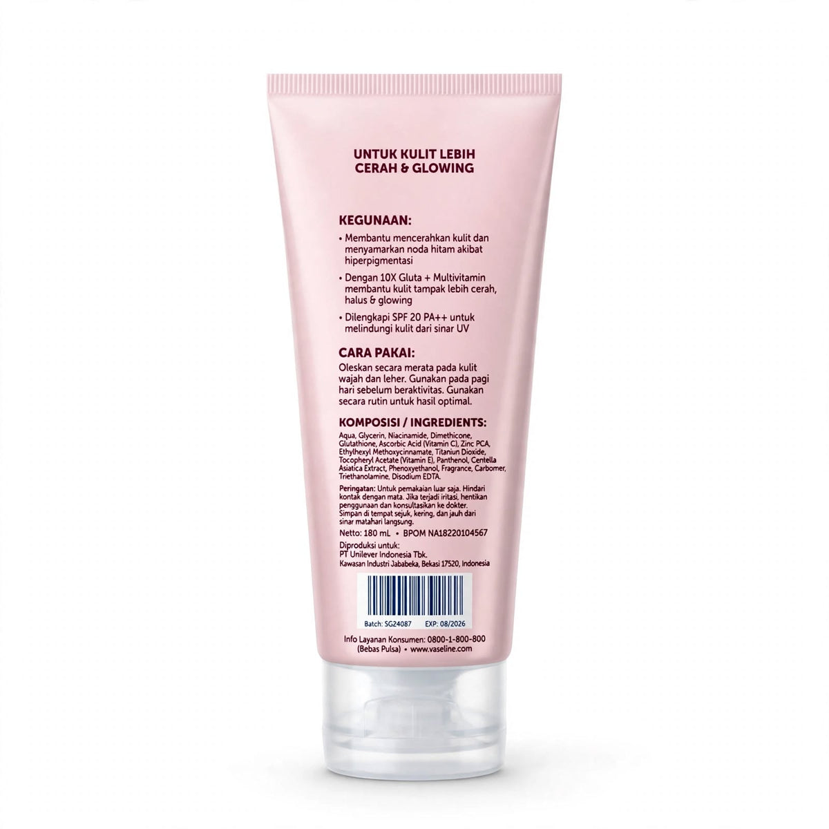 Vaseline Gluta Vitamin SPF 20 Body Serum 180ml