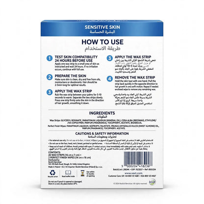 Veet Professional Aloe Vera Wax Strips Legs and Body 20 Strips
