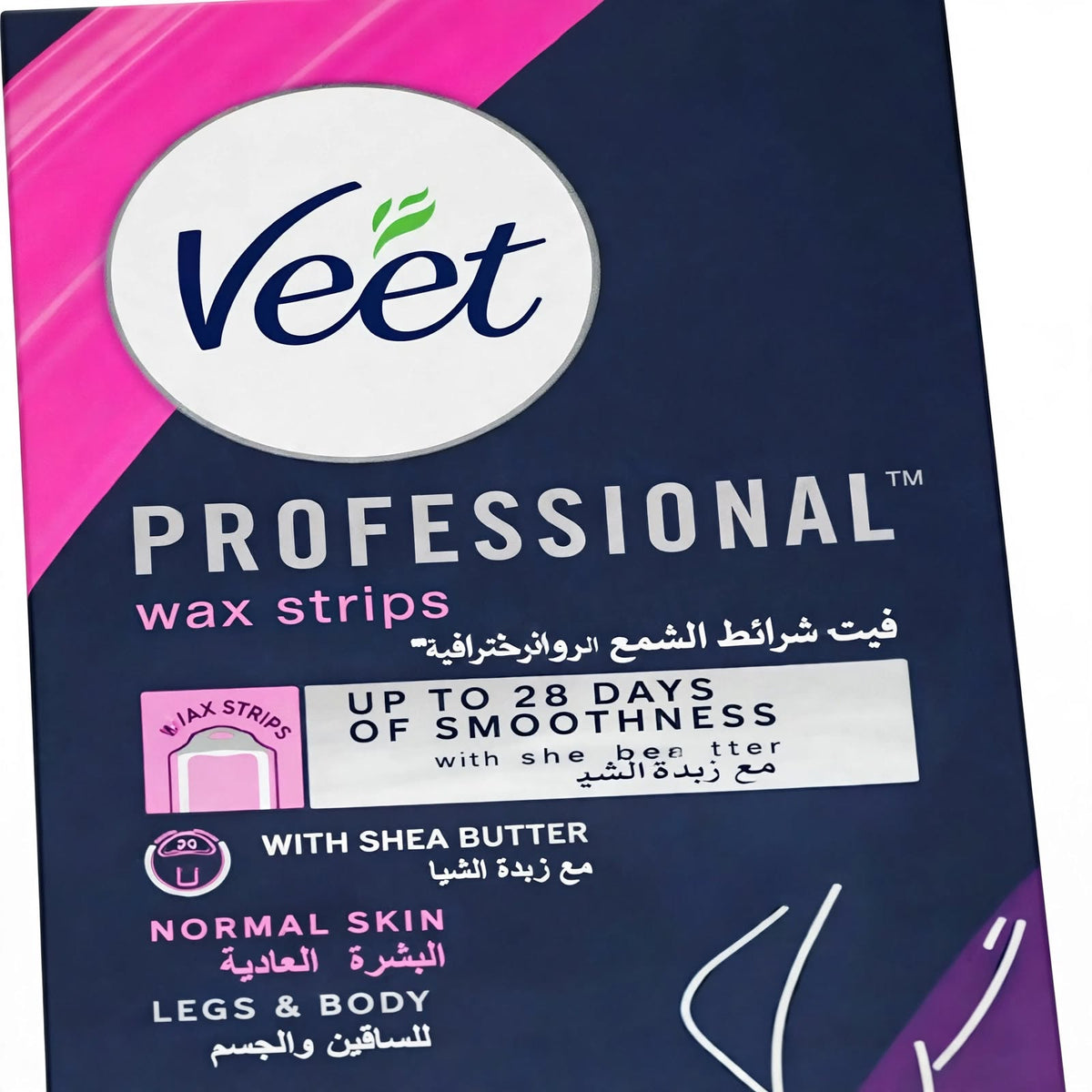Veet Shea Butter Wax Strips for Legs and Body 20 Pieces