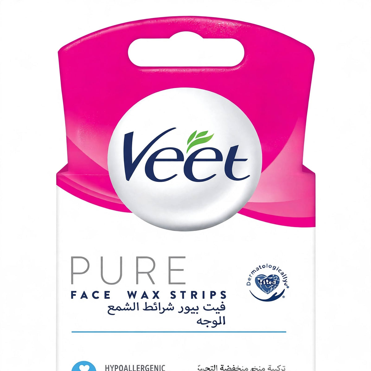 Veet Pure Facial Wax Strips 20 Pieces with Perfect Finish Wipes