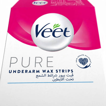 Veet Pure Sensitive Skin Underarm Wax Strips 16 Pieces