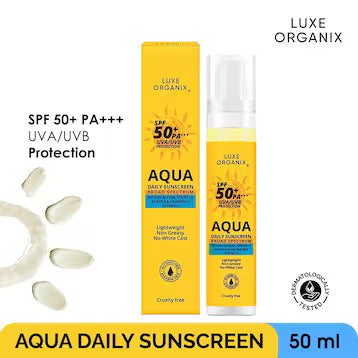 Luxe Organix Aqua Daily Sunscreen SPF50+, 50ml