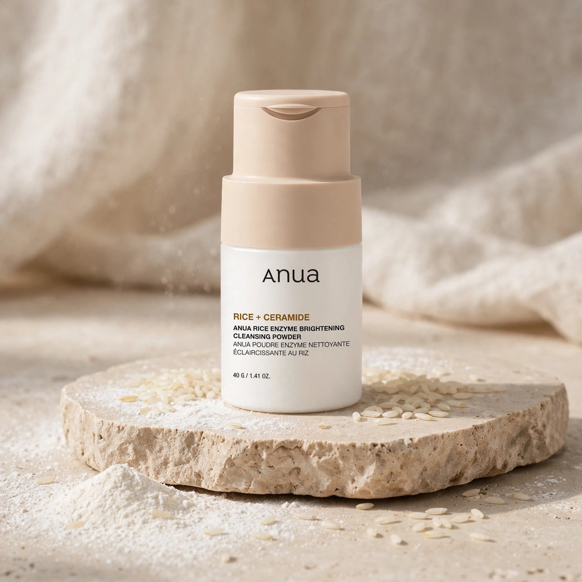 ANUA RICE + CERMIDE ANUA RICE ENZYME BRIGHTENING CLEANSING POWDER 40 G