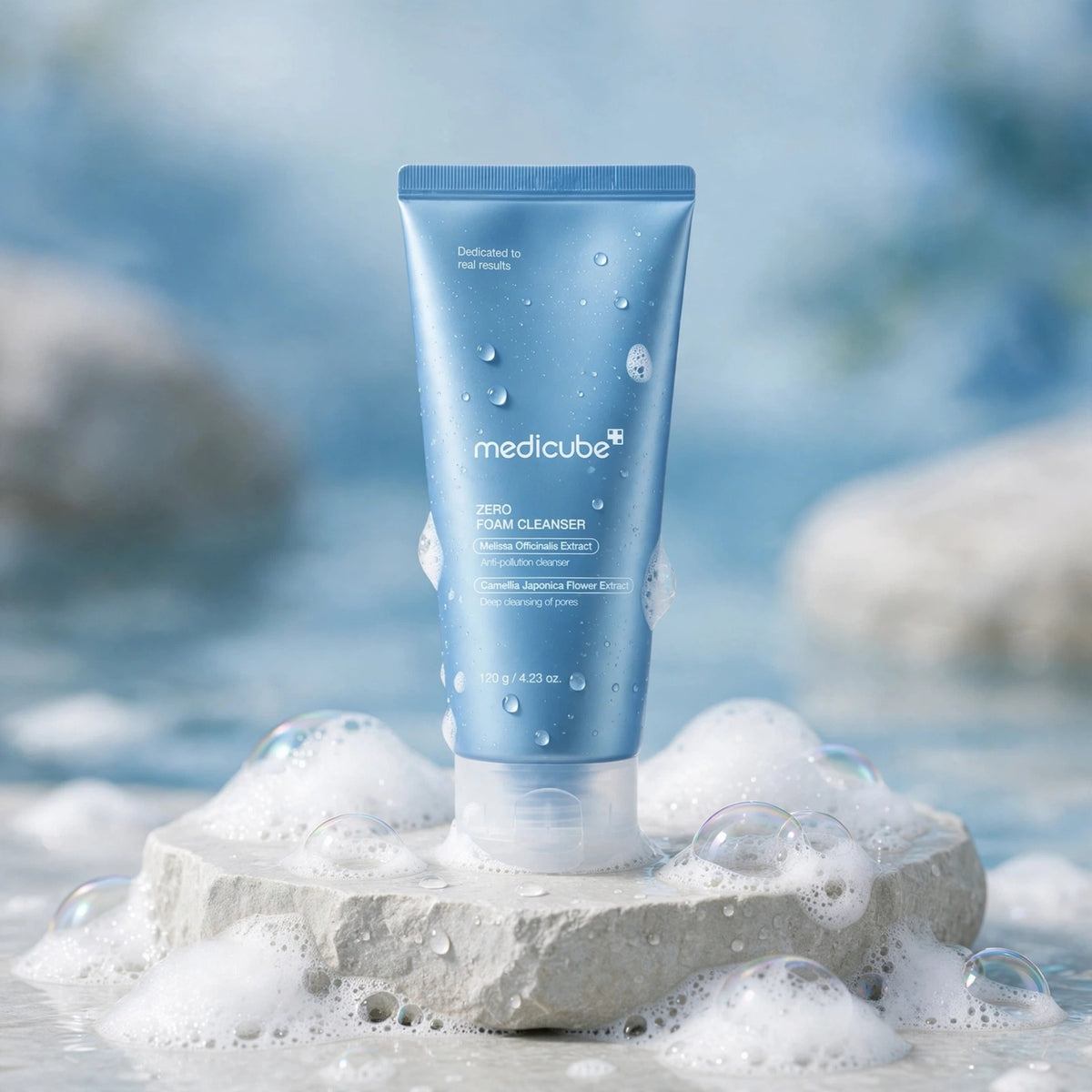 MEDICUBE ZERO FOAM CLEANSER MELISSA OFFICINALIS EXTRACT CAMELLIA JAPONICA FLOWER EXTRACT 120g
