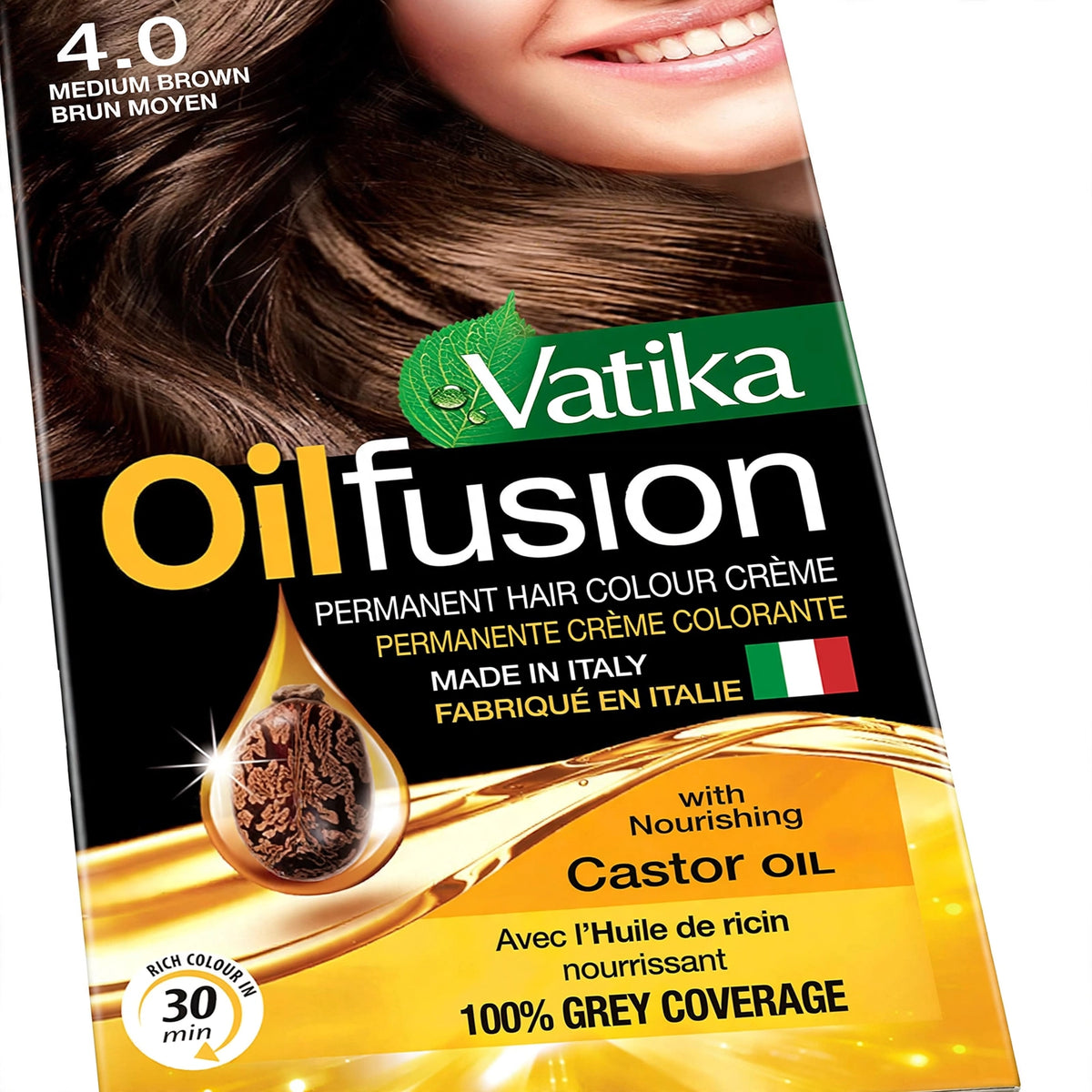 Vatika oilfusion 4.0 medium brown burn moyen