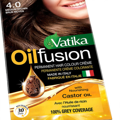 Vatika oilfusion 4.0 medium brown burn moyen